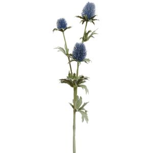 Silk Thistle Spray 26 Inches in Blue - Small Image