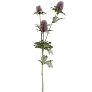 Silk Thistle Spray 26 Inches in Purple - Small Image