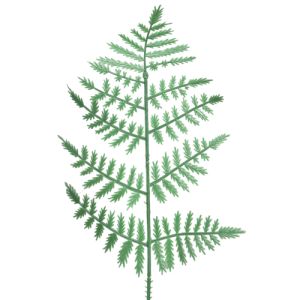 Silk Leather Leaf Fern Pick 14 Inches 288 Piece Package in Dark Green - Small Image