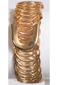 Harmony Corsage Cuff Bracelet in Gold - Small Image