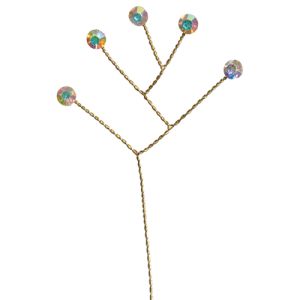 Quintets Accent Sprays 12 Piece Package in Iridescent With Gold Stem - Small Image