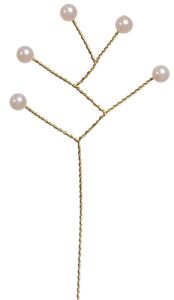 Quintets Accent Sprays 12 Piece Package in Pearl With Gold Stem - Small Image