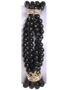 Lauren Corsage Bracelet in Black - Small Image