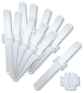 Bulk Pack Tuxedo Slaplets 12 Piece Package in White Satin- Small Image