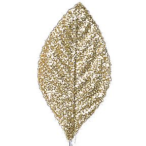 Glitter Leaves 50 Piece Package in Gold - Small Image