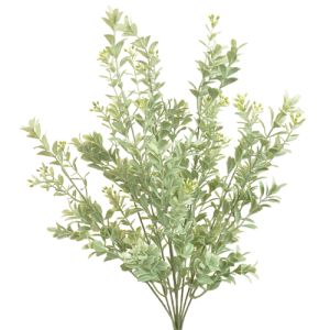 PWB2031- Our boxwood greenery bush has 9 stems and is available in 2 vibrant green colors.