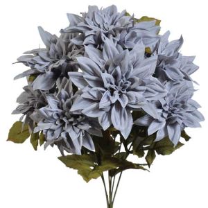 PWD1130- Our silk dahlia bush has 7 stems and is available is 6 vibrant colors.