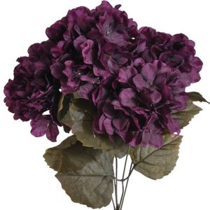 PWH2085- Our silk hydrangea bush includes 5 stems and comes in 35 Vibrant colors. 