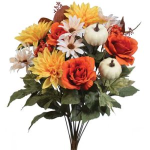 Mixed Dahlia, Rose, Daisy & Pumpkin Bush x14, 21.75