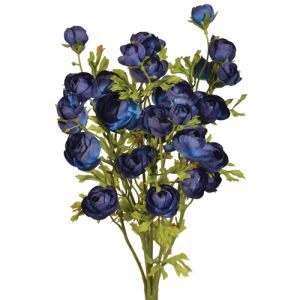 Mini Ranunculus Bush 18 Inches in Navy - Small Image