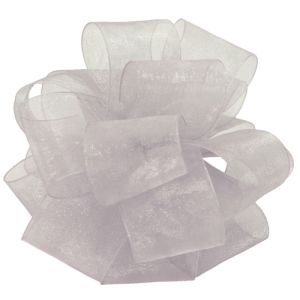 #9 Simply Sheer Ribbon 100 Yards in Silver, a gray color - Small Image