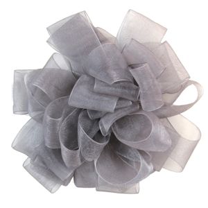 #3 Simply Sheer Ribbon 100 Yards in Pewter, a gray color - Small Image