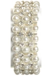 Savannah Corsage Bracelet in White - Small Image