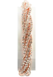 Twist Corsage Bracelet in Rose Gold - Small Image