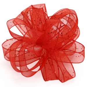 Wired Flash Ribbon 25 Yards in Red - Small Image