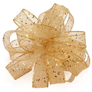 Wired Flash Ribbon 25 Yards in Gold - Small Image