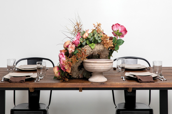 Using Wreath Bases for Tabletop Designs